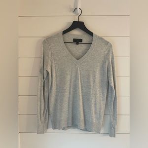 Banana Republic Gray V-Neck Sweater